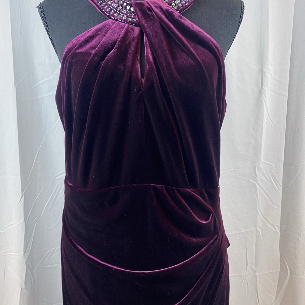 Alex Evenings Women's Size 12 Velvet Cocktail Evening Gown Dress